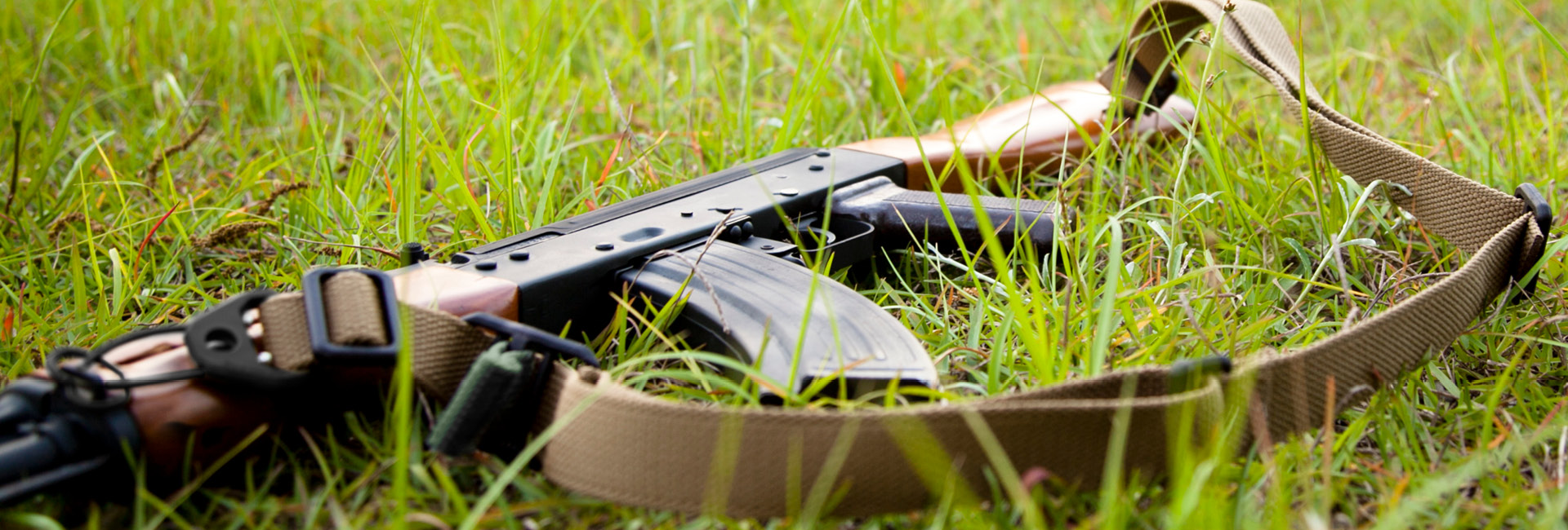 Standard AK Sling on a AK47 in Grass