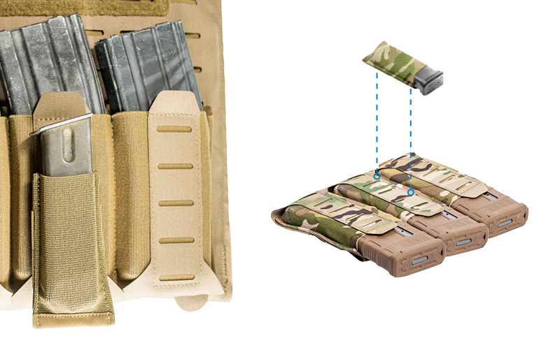 AR Mag Pouch with Pistol Pouch stacked on front