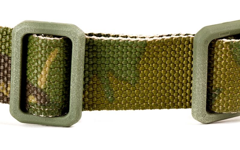 Sling Camo Green Nylon Triglide Hardware on Mutlicam Trop Sling Webbing 