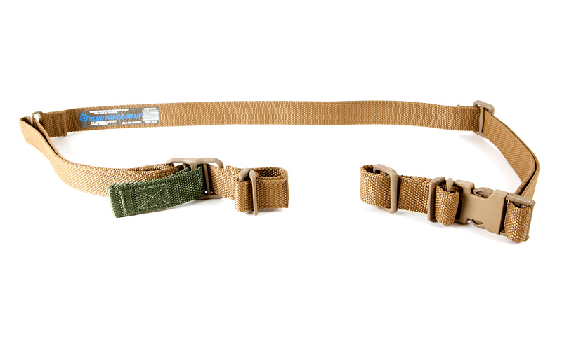 Coyote Brown Marine Standard Issue Vickers Sling with Camo Green Contrasting Pull Tab
