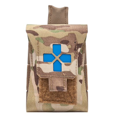 Front View of Nano Trauma Kit in multicam