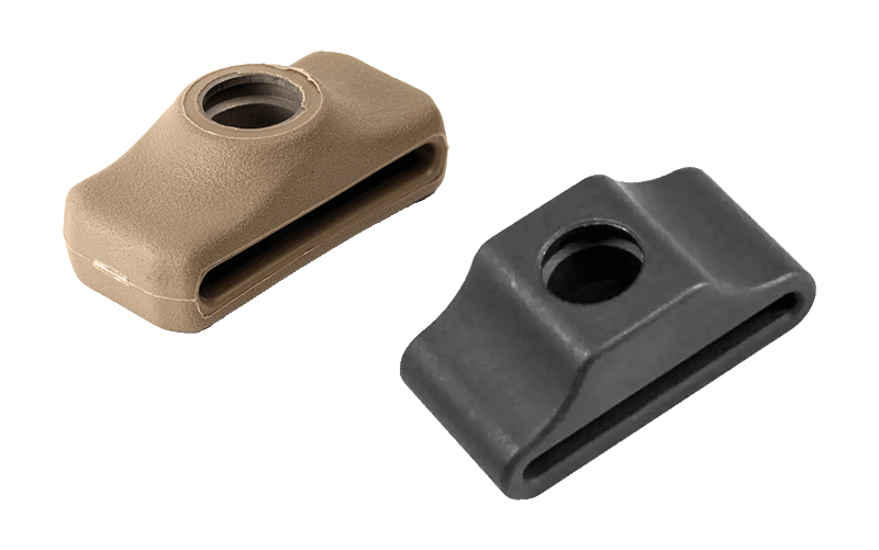 The burnsed socket comes in machined aluminum and molded polymer.